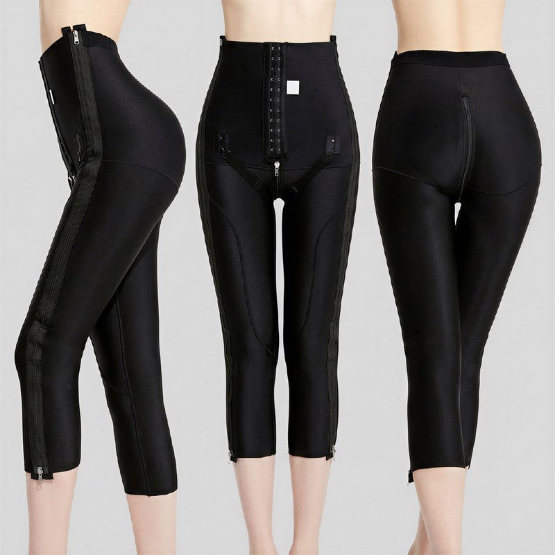 High-Waisted Adjustable Dual-Zip Capri Shaping Pants - image 2