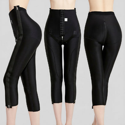 High-Waisted Adjustable Dual-Zip Capri Shaping Pants - image 2