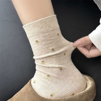 Casual Cotton Blend Crew Socks(5 Pairs) - image 1