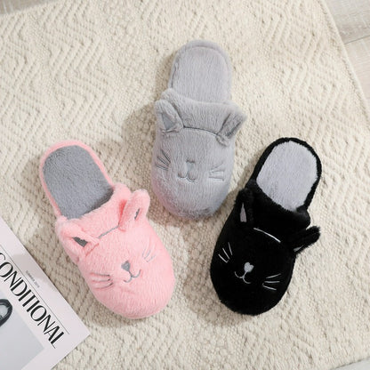 Cozy Cat Plush House Slippers - image 5