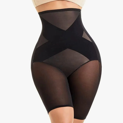 Sculpting Underbust Tummy Control Mid Thigh Shapewear - Black - 3XL - image 5