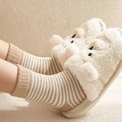 Cozy Striped Terry Quarter Socks (5 Pairs) - image 4