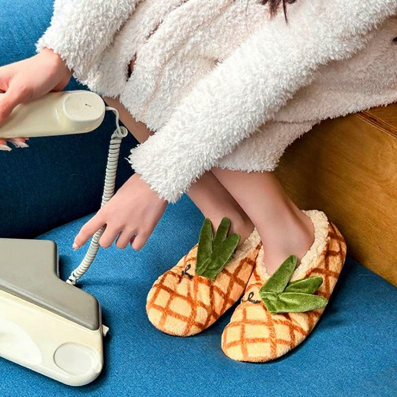 Tomato Blossom Coral Fleece Slipper Socks - image 2