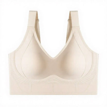 Longline Shaping Wireless Bra with 7-Row Adjustable Hooks - Nude - 6XL - image 15