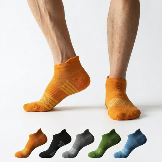 Thickened Cotton Blend Ankle Compression Socks(5 Pairs) - Multicolor - EU38-43(US5-9) - image 0