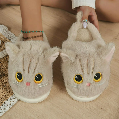 Cat Plush Soft Sole Indoor Slippers - image 3