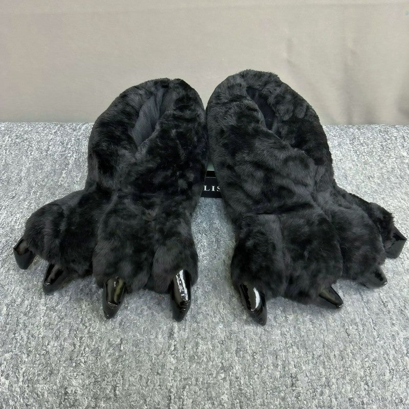 Monster Paw Plush House Slipper Socks - Black - EU36-42(US3-8.5) - image 8