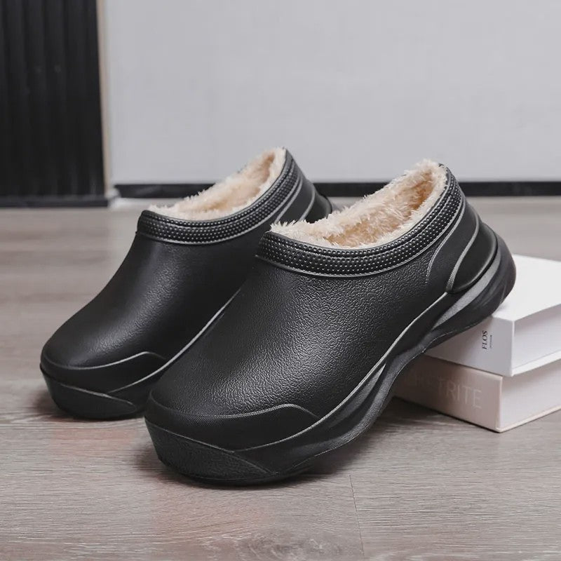 Cozy Plush Lined Slip On Winter Comfort Work Shoes - image 3