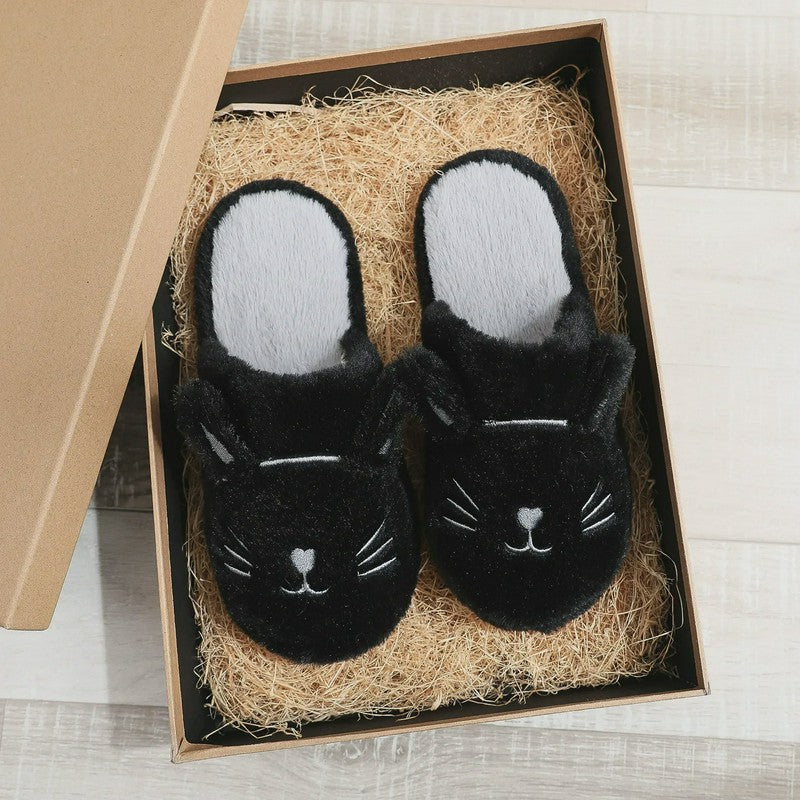 Cozy Cat Plush House Slippers - image 10