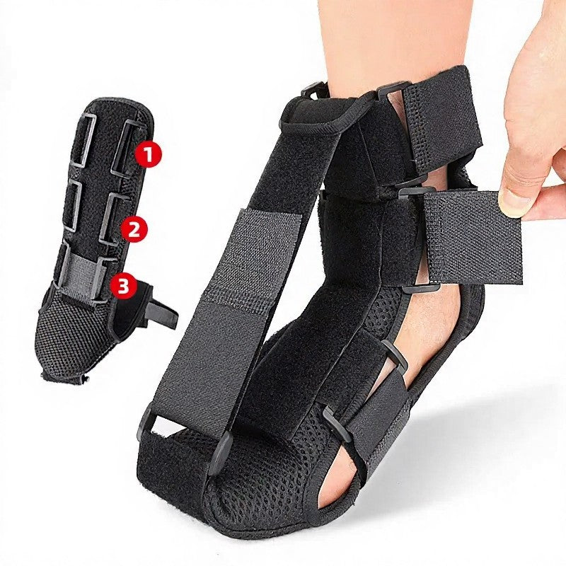 Breathable Open Heel Foot Drop Brace - Black - L - image 2