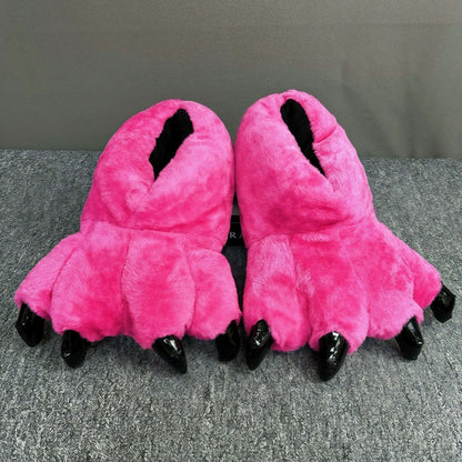 Monster Paw Plush House Slipper Socks - Rose - EU36-42(US3-8.5) - image 1