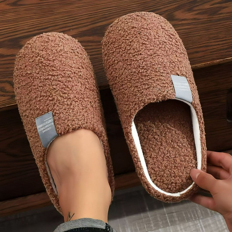 Cozy Solid Color House Slippers - Brown - EU44-45(US10-11) - image 4
