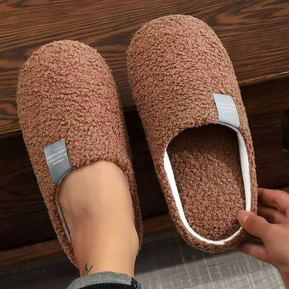 Cozy Solid Color House Slippers - Brown - EU44-45(US10-11) - image 4