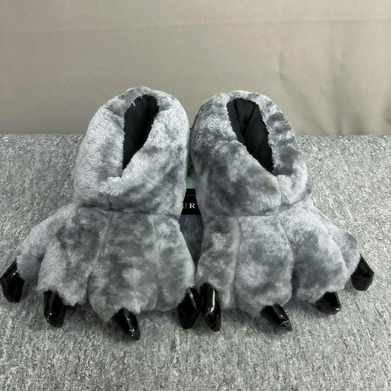 Monster Paw Plush House Slipper Socks - Grey - EU36-42(US3-8.5) - image 3