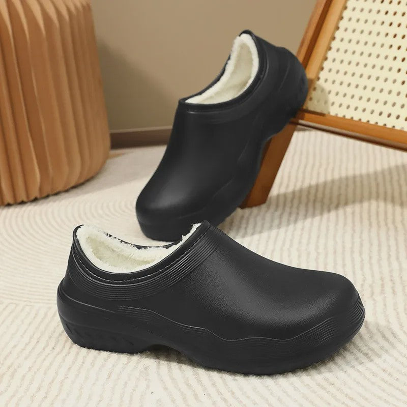 Cozy Fleece Lined EVA Work Shoes - Black - EU44-45(US10-11) - image 1