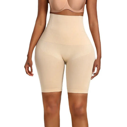 Seamless High Waist Sculpting Mid Thigh Shapewear Shorts - Nude - 5XL - image 3