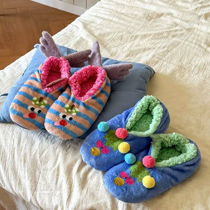 Tomato Blossom Coral Fleece Slipper Socks - image 5