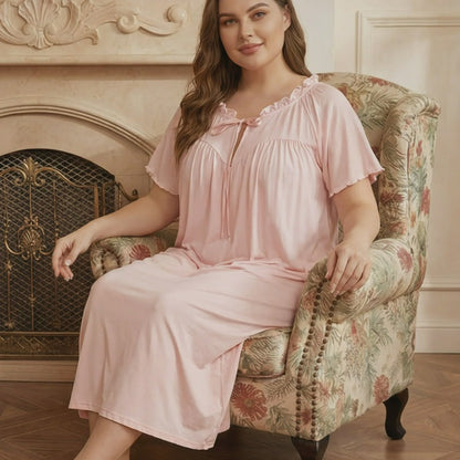 Blush Tie Front Nightgown - image 1