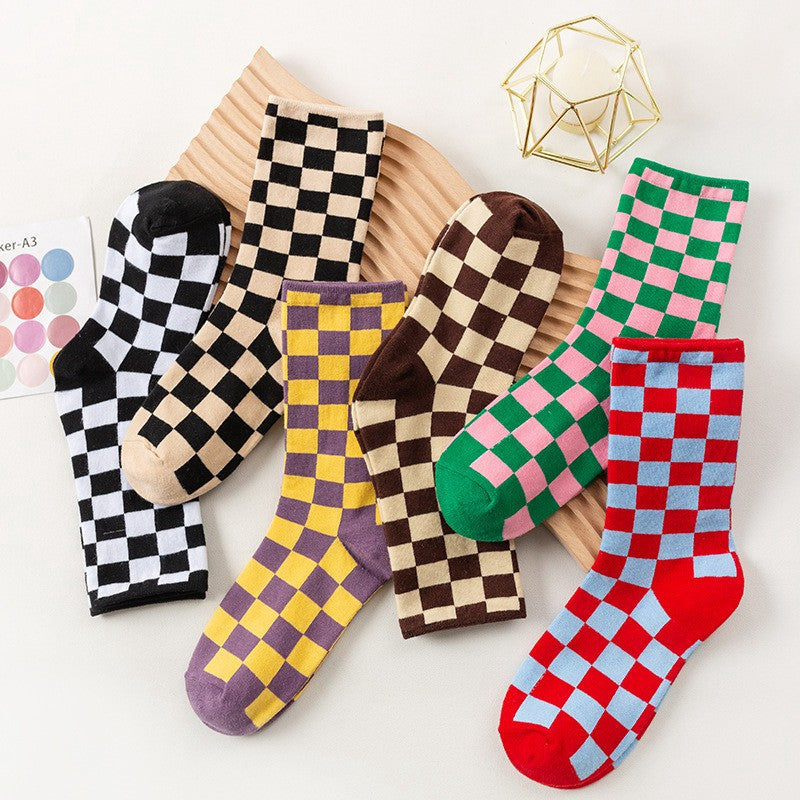 Checkerboard Street Crew Socks(6 Pairs) - image 1