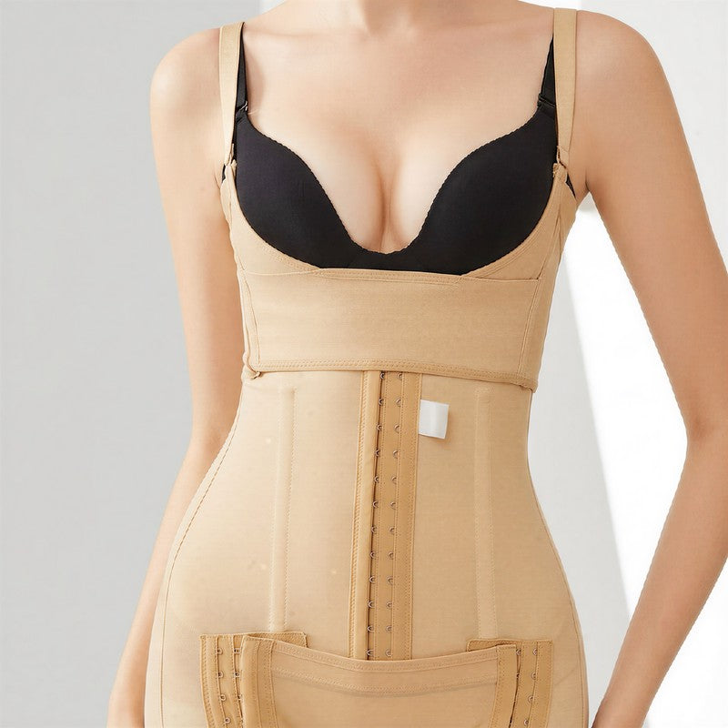 Open-bust Front Closure Shaping Bodysuit - image 3