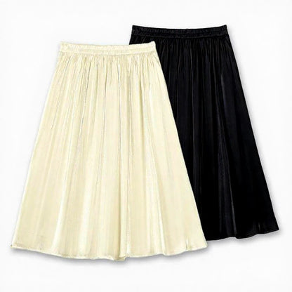Silky Pleated Midi Skirt - image 0